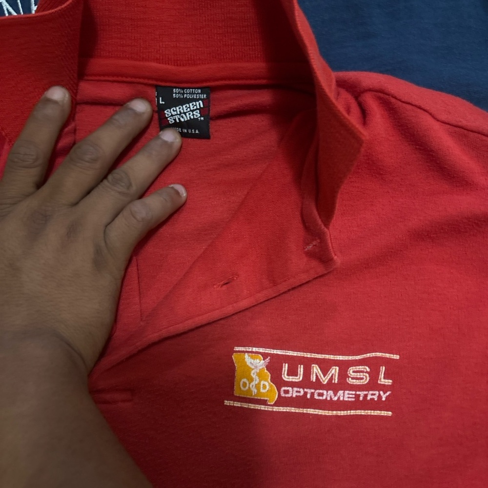 Screen Stars Red Optometry Polo Shirt